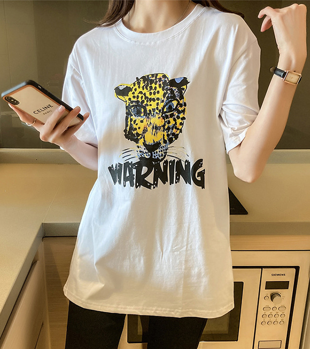 22DO1603 여성의류쇼핑몰 프린팅 루즈핏 티셔츠w-girlz