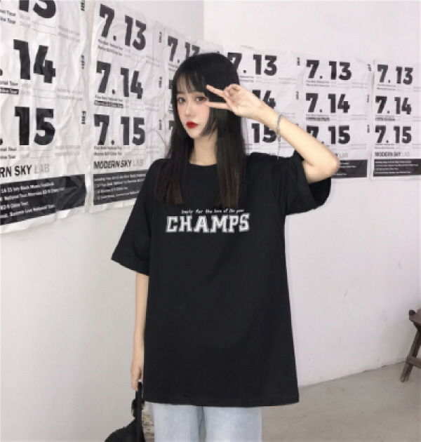 [MAR0408] 수입여성의류 30대쇼핑몰 펀지 프린팅 반팔 티셔츠w-girlz