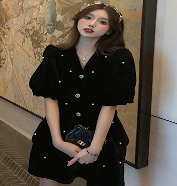 [MY329] 수입명품스타일 예쁜옷 수입여성의류 진주 퍼프 2PS SETw-girlz