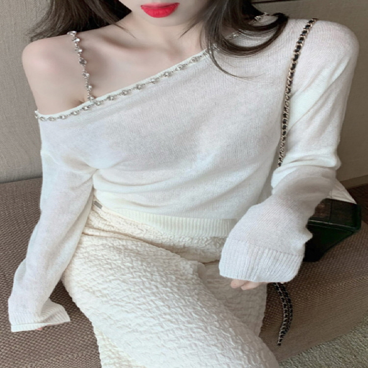 21FEB1605 수입여성의류 큐빅 스웨터 와이드팬츠 코디세트w-girlz